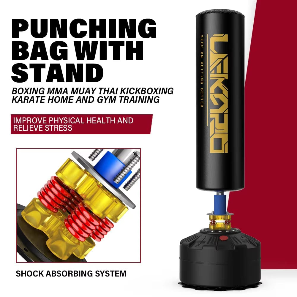 Boxing Column Muay Thai Sanda Tower Boxing Sandbag Standing Boxing Tower Punching Bag for Fighting Heavy Training Boxing Post