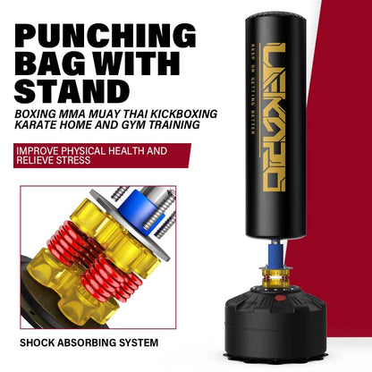 Boxing Column Muay Thai Sanda Tower Boxing Sandbag Standing Boxing Tower Punching Bag for Fighting Heavy Training Boxing Post