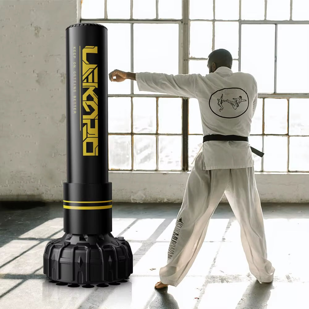 Boxing Column Muay Thai Sanda Tower Boxing Sandbag Standing Boxing Tower Punching Bag for Fighting Heavy Training Boxing Post