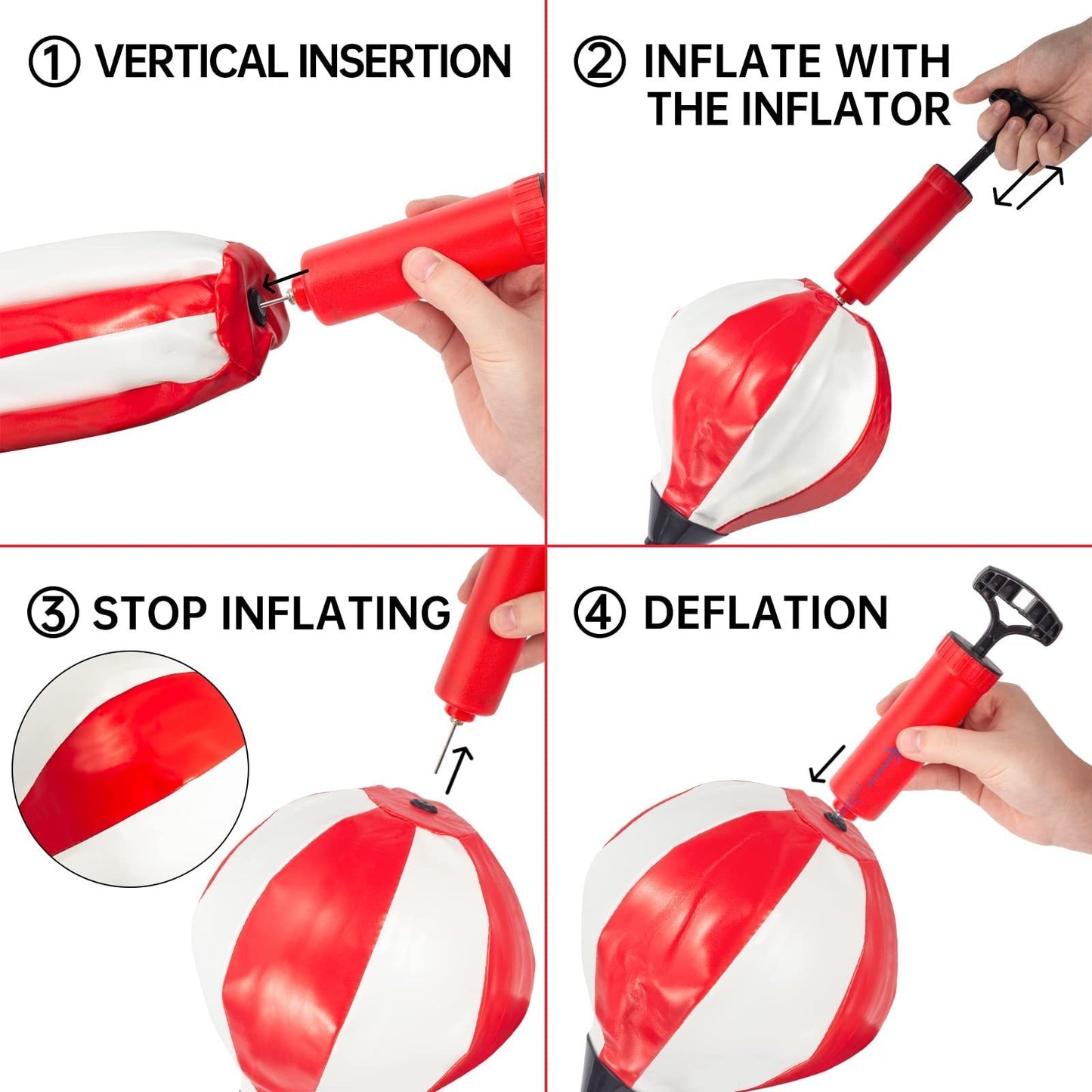 Kids Punching Bag Set with 2 Boxing Gloves, Adjustable Stand, Gifts for Boys ...