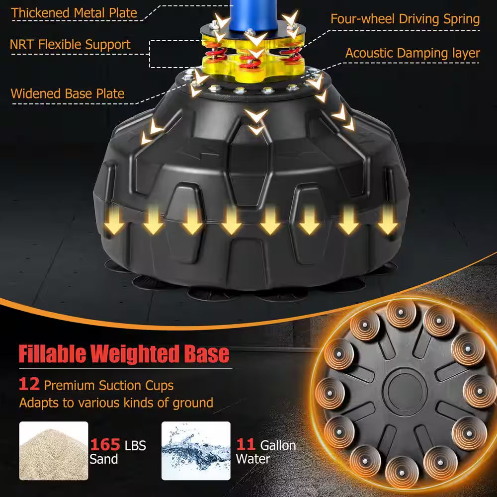 Boxing Speed Trainer Freestanding Fillable 360-Degree Spinning Bar Adjustable Height