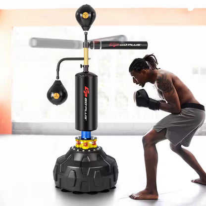 Boxing Speed Trainer Freestanding Fillable 360-Degree Spinning Bar Adjustable Height